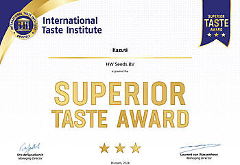 HWSeeds ontvangt 3-sterren superior taste award - HW Seeds BV